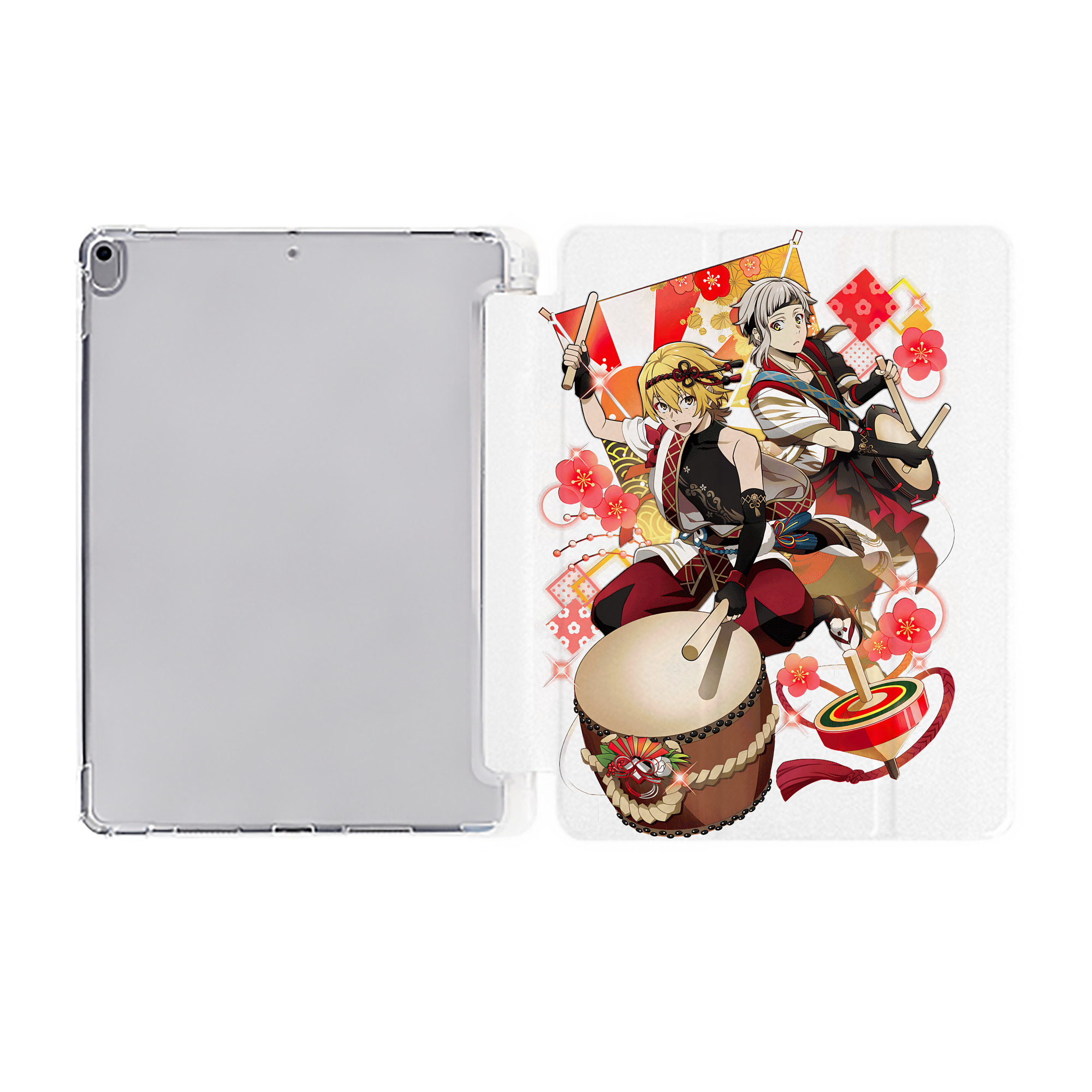 （画像用） 文豪ストレイドッグス Bungo Stray Dogs IPad ケース ペン収納付き 三つ折りスタンド PUレザー×シリコン 対応機種9.5/10.5/10.9インチ